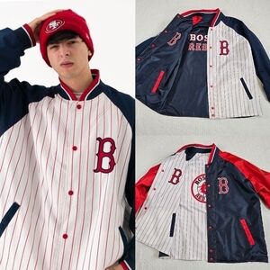 Boston Red Sox MLB Genuine Merchandise Reversible Snap-Front Jacket - XXL